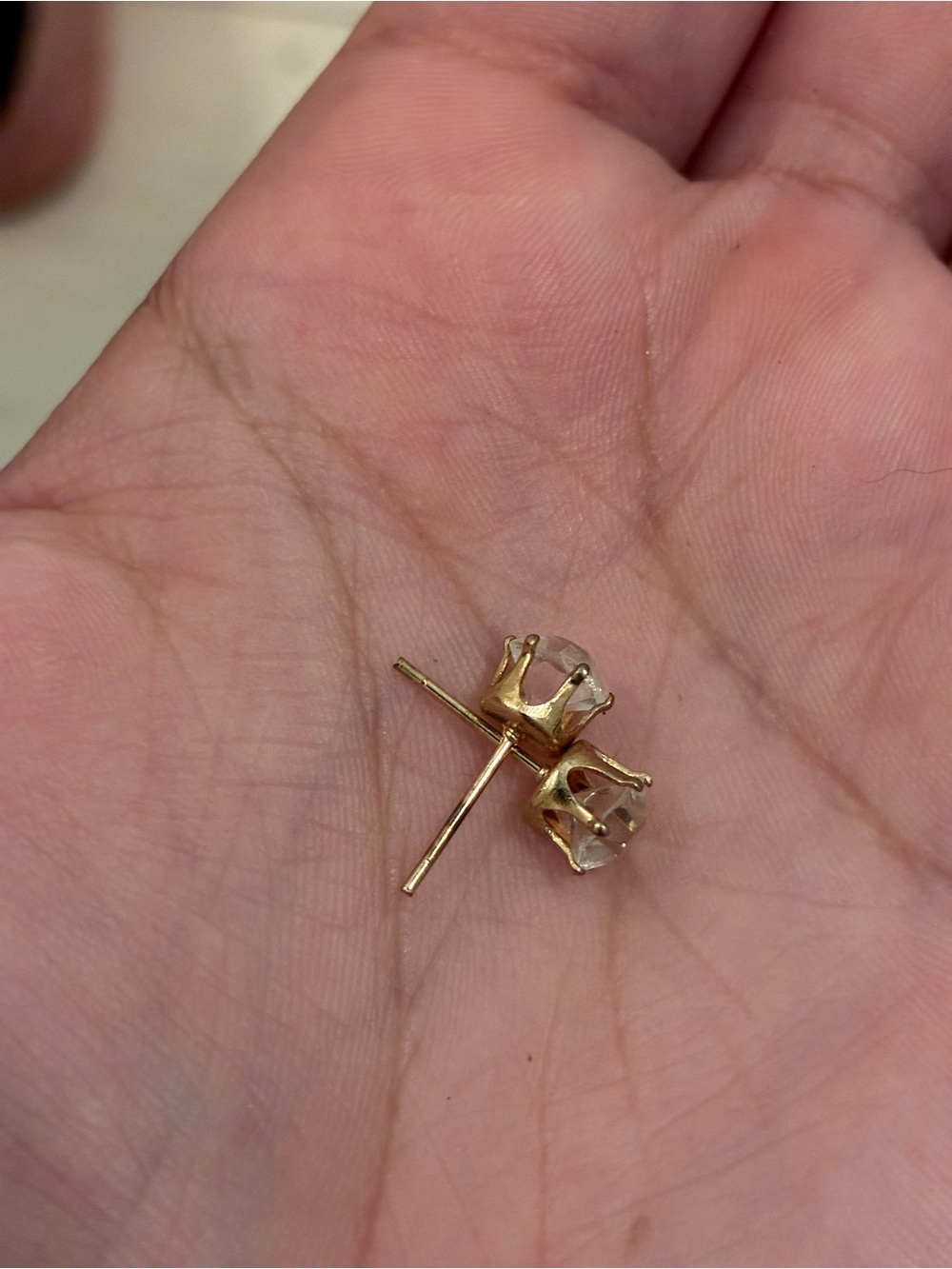 Brilliance Fine Jewelry Gold Stud Earrings - Picture 3 of 4